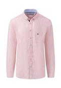 Pure Linen Long Sleeve Shirt - Pink - XL image