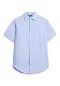 Studios Casual Linen Short Sleeve Shirt - Blue - M image