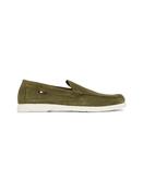 Casual Suede Loafer Shoes - Green - 42 image