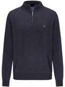 Troyer-Zip Sweater - Navy - M image