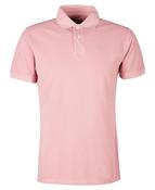 Washed Sports Polo - Pink - M