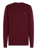Crew Neck Jumper with Cashmere - Wine - M image