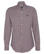 Finkle Tailored Gingham Check Shirt - Wine - L image