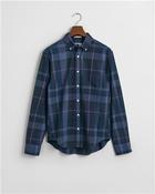 3240178 Reg Gmnt Dyed Check Shirt - Navy - L image