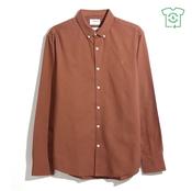 Brewer Slim Fit Organic Cotton Oxford Shirt - Brown - XL image
