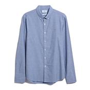 Brewer Slim Fit Organic Cotton Oxford Shirt - Dusk Blue - S image