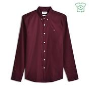 Brewer Slim Fit Organic Cotton Oxford Shirt - Wine - L image