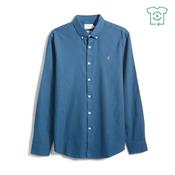 Brewer Slim Fit Organic Cotton Oxford Shirt - Cold Blue - S