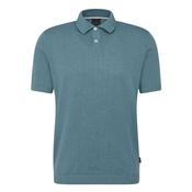Mens Knitted Polo Shirt - Green - M image