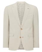 Linen-Blend Suit Jacket - Stone - 38R image