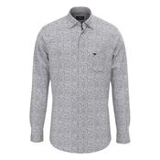 Minimal Flower Button Down Shirt - Blue - L image