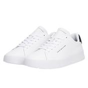 Contrast Heel Court Trainers - White - 42 image