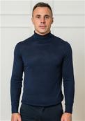 Mcbryde Polo Neck Sweater - Navy - M image