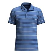 Striped Cotton Polo Shirt - Blue - L image