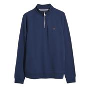 Jim Organic Cotton 1/4 Zip Sweatshirt - DK Navy - S image