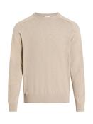 Slub Texture Crew Neck Sweatshirt - Beige - S image