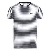 Stretch Slim Stripe T-shirt - Navy - L
