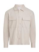 Linen Lyocell Over Shirt - Grey - S