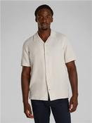 Linen Cotton Cuban Collar Shirt - Grey - L image