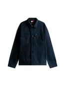 Cotton Twill Shirt Jacket - Navy - S image