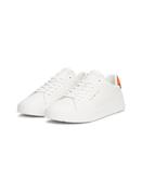 Contrast Heel Court Trainers - White/Yellow - 45 image