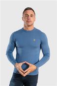 Dawson Fine Knit Cotton Sweater - Blue - XL image