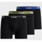 3 Pack Stretch-Cotton Boxer Briefs - Black - S image