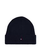 Flag Embroidery Beanie With Cashmere - Blue - One image