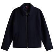 Wool Blend Zip-Thru Ivy Jacket - Navy - M image