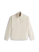 Performance Mixed Texture Quarter-Zip Jumper - Beige - S image