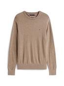 Crew Neck Jumper With Cashmere - Beige - L image