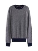 Herringbone Knit Jumper With Cashmere - Navy - M image