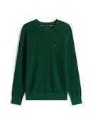Flag Embroidery Textured Crew Neck Jumper - Green - XL image
