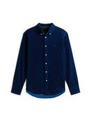 Flag Embroidery Corduroy Shirt - Navy - M image