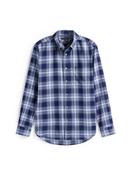 Regular Fit Check Twill Shirt - Navy - M image