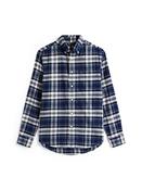 Hero Tartan Check Flannel Shirt - Navy - M image
