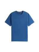 Flag Embroidery Crew Neck T-Shirt - Blue - S image