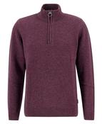 Holden Half Zip Knitted Jumper - Wine - M