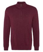 Essential Tisbury Half Zip Knitted Jumper - Wine - XL image