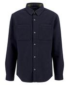 Marlow Tailored Wool Blend Overshirt - Navy - S image