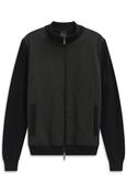 Mens Full Zip Hybrid Cardigan - Grey - M image