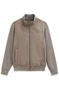 Mens Full Zip Hybrid Jacket - Beige - M image