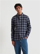 Brewer Organic Check Shirt - Blue - S image