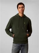 Cotton Terry Badge Hoodie - Green - XS