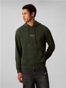 Cotton Terry Logo Hoodie - Green - XS