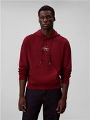 Cotton Terry Logo Hoodie - Red - XS