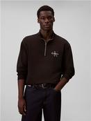 Premium Terry Relaxed Quarter Zip Sweatshirt - Black - L image