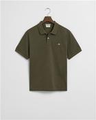 Regular Fit Shield Piqué Polo Shirt - Green - M image