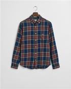 Regular Fit Indigo Twill Check Shirt - Blue - M image