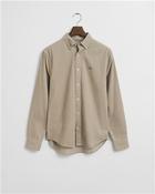 Regular Fit Cotton Corduroy Shirt - Beige - M image